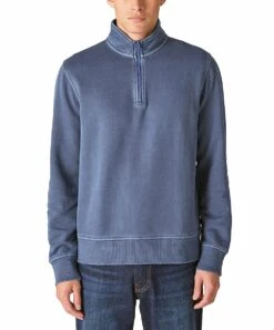 Flash Sale ???? Lucky Brand Blue Fleece Quarter-Zip Pullover - Men ????
