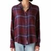 Budget ???? Lucky Brand Wine & Purple Plaid Button-Up - ???? Women ????