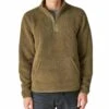 Hot Sale ⭐ Lucky Brand Olive Sherpa Quarter-Zip Pullover - Men ????