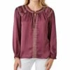 Top 10 ✨ Lucky Brand Plum & Beige Embroidered Peasant Top - ???? Women ???? -Lucky Brand Shop zu109531136 main tm1665775513