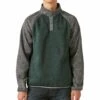 Best Pirce ???? Lucky Brand Gray & Green Color Block Fleece Quarter-Zip Pullover - Men ???? -Lucky Brand Shop zu109531185 main tm1665775513