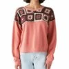 Flash Sale ???? Lucky Brand Pink & Brown Granny Square Sweater - ???? Women ✨ -Lucky Brand Shop zu109531258 main tm1665775563