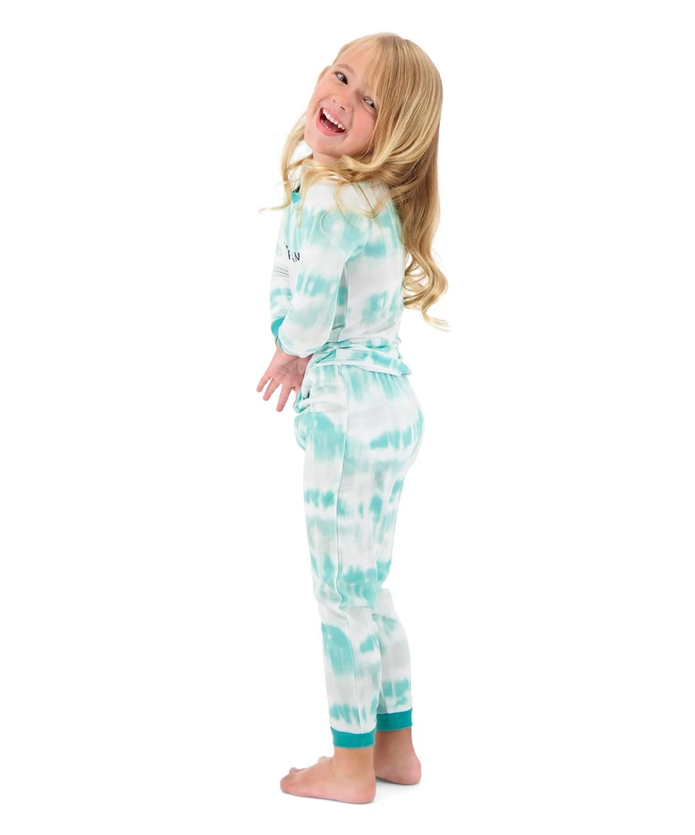 Brand new ❤️ Lucky Brand Turquoise & White Tie-Dye Long-Sleeve Crewneck Tee & Pajama Pants - Toddler For Kids ❤️ 5 Brand new ❤️ Lucky Brand Turquoise & White Tie-Dye Long-Sleeve Crewneck Tee & Pajama Pants - Toddler For Kids ❤️ - Image 3