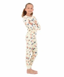 Discount ???? Lucky Brand Cream & Blue Floral Long-Sleeve Crewneck Tee & Pajama Pants - ???? Girls For Kids ???? -Lucky Brand Shop zu96595147 alt 2 tm1636484848