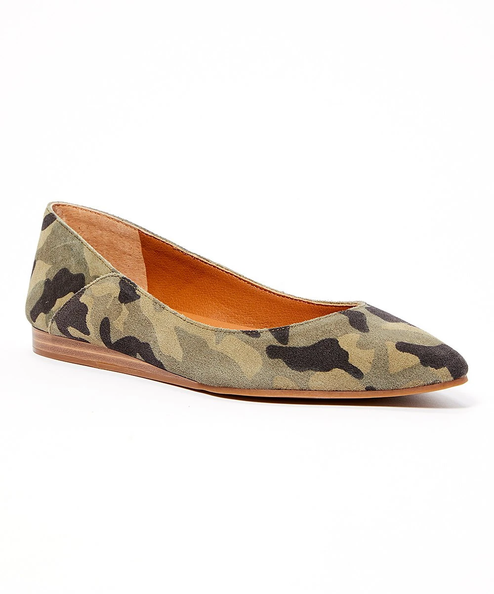 Discount ???? Lucky Brand Army Green Camo Bethysa Suede Ballet Flat - ???? Women ⌛ 3 Discount ???? Lucky Brand Army Green Camo Bethysa Suede Ballet Flat - ???? Women ⌛