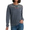 Brand new ???? Lucky Brand Navy Floral Embroidered Crewneck Long-Sleeve Top - ???? Women ⌛ -Lucky Brand Shop zu97200357 main tm1626881946