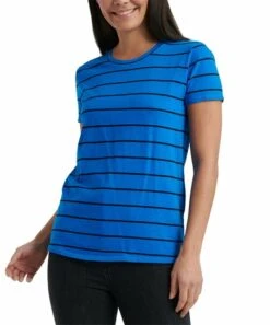 Flash Sale ???? Lucky Brand Blue & Black Stripe Crewneck Tee - ???? Women ⭐