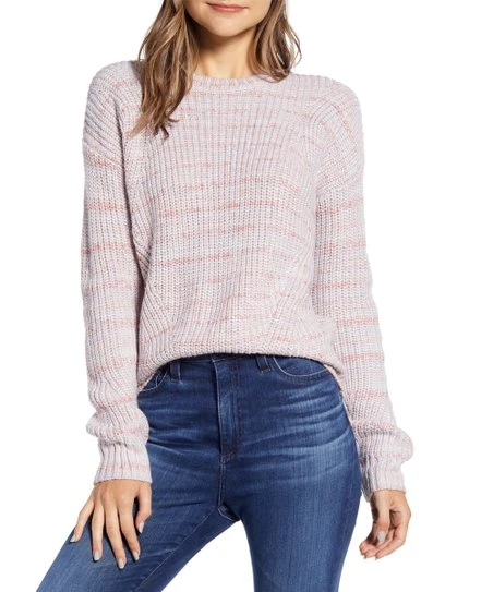 Hot Sale ⭐ Lucky Brand Pink Marled-Knit Crewneck Sweater - ???? Women ???? 3 Hot Sale ⭐ Lucky Brand Pink Marled-Knit Crewneck Sweater - ???? Women ????