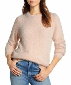 Best Pirce ???? Lucky Brand Light Pink Eyelash Mock Neck Sweater - ???? Women ⌛