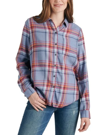 Promo ???? Lucky Brand Blue & Red Plaid Button-Up - ???? Women ✔️ 3 Promo ???? Lucky Brand Blue & Red Plaid Button-Up - ???? Women ✔️