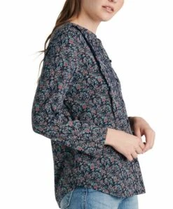 Buy ⌛ Lucky Brand Navy Floral Button-Up - ???? Women ????