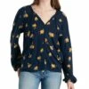 Hot Sale ❤️ Lucky Brand Navy & Yellow Floral Notch Neck Top - ???? Women ???? 2 Hot Sale ❤️ Lucky Brand Navy & Yellow Floral Notch Neck Top - ???? Women ???? -Lucky Brand Shop zu97637750 main tm1626892525