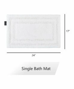 Hot Sale ???? Lucky Brand White Joanne Double-Border Chenille Bath Mat For Other ???? -Lucky Brand Shop zu99556945 alt 4 tm1652461428