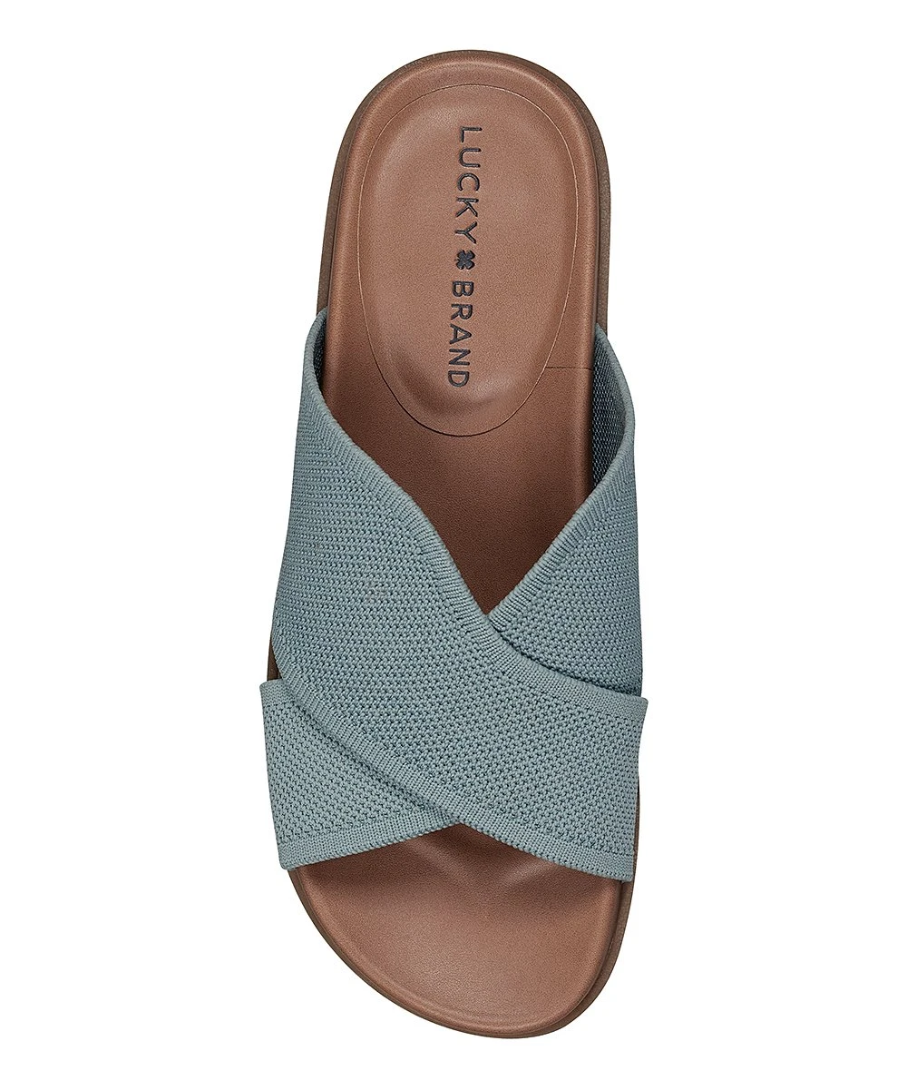 Budget ???? Lucky Brand Sage Blue Sieko Crisscross Slide - ???? Women ???? 6 Budget ???? Lucky Brand Sage Blue Sieko Crisscross Slide - ???? Women ???? - Image 4