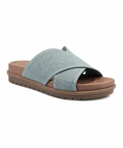 Budget ???? Lucky Brand Sage Blue Sieko Crisscross Slide - ???? Women ????